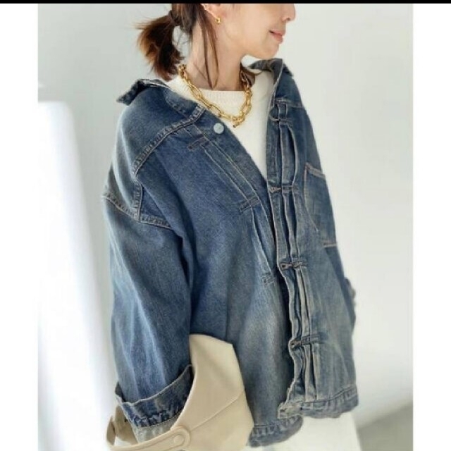 L'Appartement DEUXIEME CLASSE(アパルトモンドゥーズィエムクラス)のSTAMMBAUM シュタンバウム　OVERSIZE DENIM JACKET レディースのジャケット/アウター(Gジャン/デニムジャケット)の商品写真