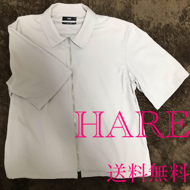 HARE(ハレ)のHARE ハレ  S ライトスウィングトップ 5分袖 ジップシャツ ベージュ メンズのトップス(シャツ)の商品写真