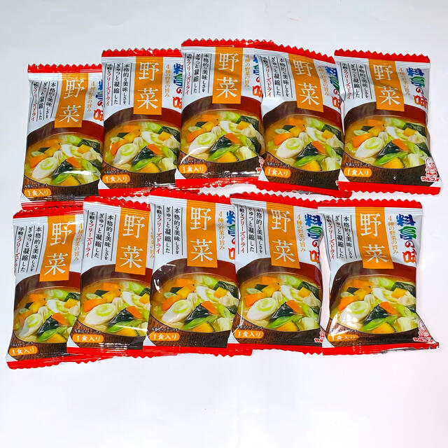 フリーズドライ　料亭の味　野菜　味噌汁　１０袋　マルコメ 食品/飲料/酒の加工食品(インスタント食品)の商品写真