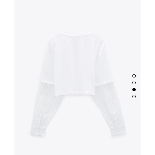 ZARA(ザラ)のZARAコントラストストライプ柄シャツ　M レディースのトップス(シャツ/ブラウス(長袖/七分))の商品写真