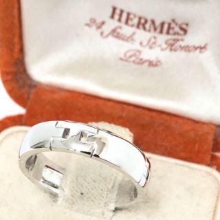 エルメス(Hermes)のHERMES☆19号で9.9gのK18WG ヘラクレス　リング(リング(指輪))