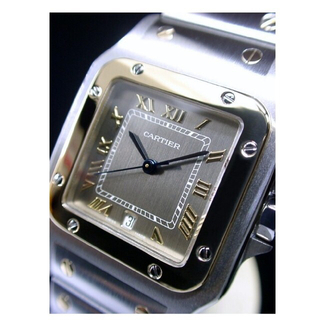 カルティエ(Cartier)のCartierサントスガルベ 18金SS スレートグレー LM メンズ(腕時計(アナログ))