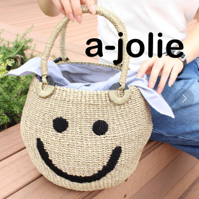 アジョリー　a-jolie カゴバッグ　スマイル