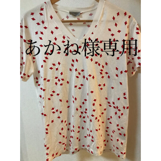 DIOR HOMME(ディオールオム)のDIOR HOMME  白地×赤　メンズ メンズのトップス(Tシャツ/カットソー(半袖/袖なし))の商品写真