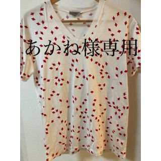 ディオールオム(DIOR HOMME)のDIOR HOMME  白地×赤　メンズ(Tシャツ/カットソー(半袖/袖なし))