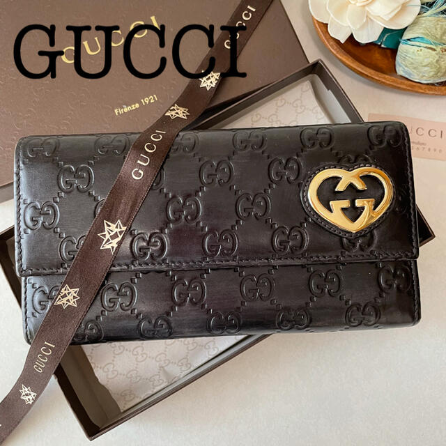 Gucci(グッチ)の【上品】グッチ GUCCI 長財布　シマ　ラブリーハート レディースのファッション小物(財布)の商品写真