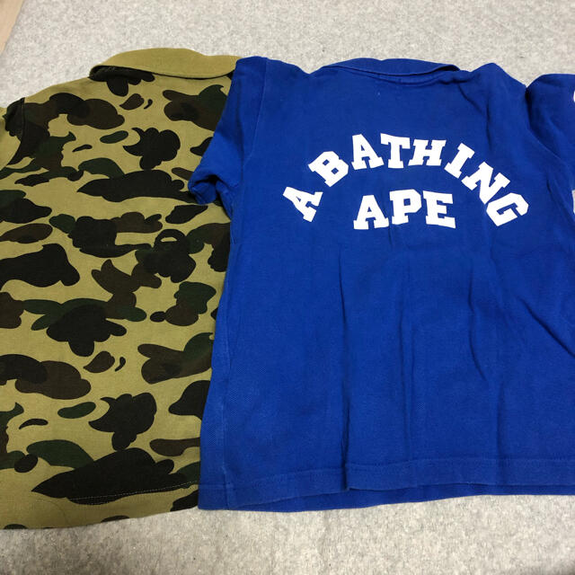 A BATHING APE(アベイシングエイプ)の130 bape kids 半袖ポロシャツ キッズ/ベビー/マタニティのキッズ服男の子用(90cm~)(Tシャツ/カットソー)の商品写真