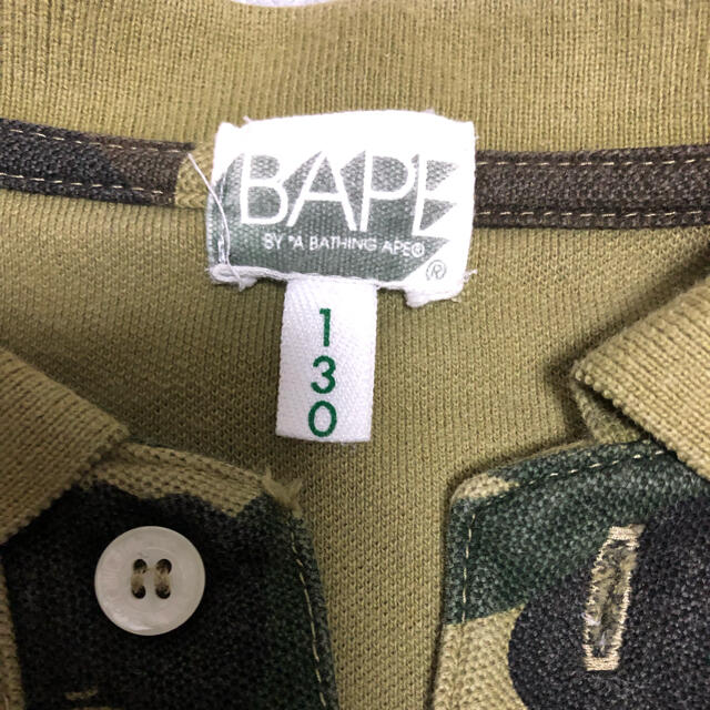 A BATHING APE(アベイシングエイプ)の130 bape kids 半袖ポロシャツ キッズ/ベビー/マタニティのキッズ服男の子用(90cm~)(Tシャツ/カットソー)の商品写真