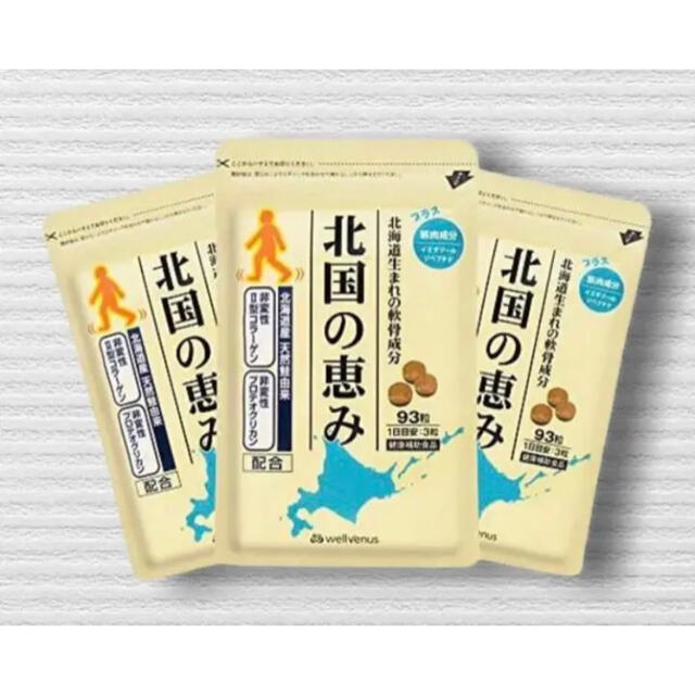 2021年7月残量ウェルヴィーナス 北国の恵み93粒　3個セット