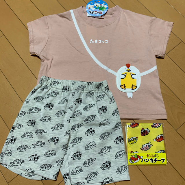 だっこずし Tシャツ パンツ セット ハンカチ 付き 100 キッズ/ベビー/マタニティのキッズ服女の子用(90cm~)(Tシャツ/カットソー)の商品写真