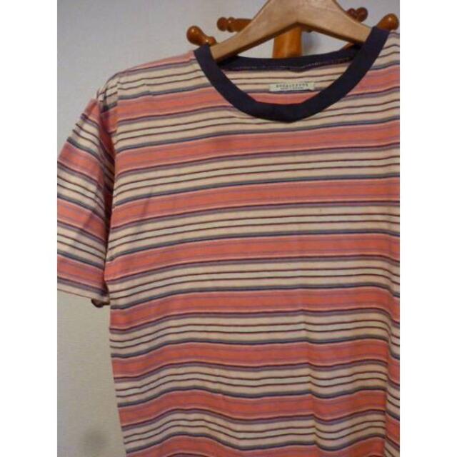 EUCALYPTUS ユーカリプタス マルチボーダー柄 半袖カットソー PINK メンズのトップス(Tシャツ/カットソー(半袖/袖なし))の商品写真
