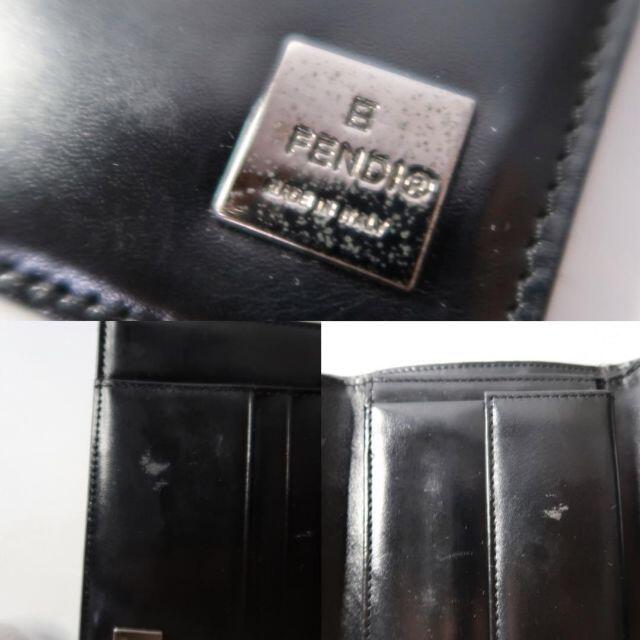 FENDI(フェンディ)のs289 FENDIフェンディ ズッキーノズッカ柄折り財布 黒レザーキャンバス レディースのファッション小物(財布)の商品写真