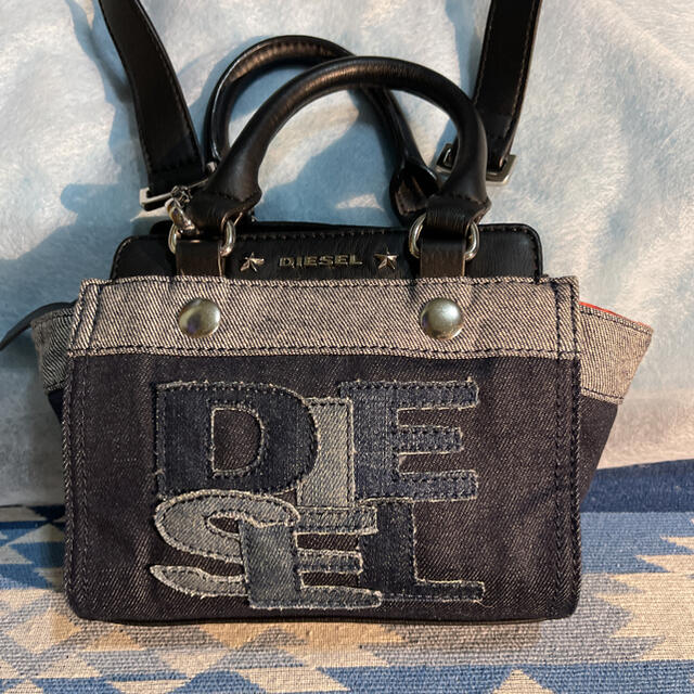 新品、未使用☆DIESEL♪デニムショルダー付き★バック