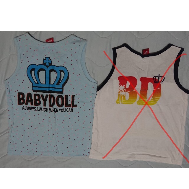 BABYDOLL(ベビードール)の男児BABY DOLLタンクトップ キッズ/ベビー/マタニティのキッズ服男の子用(90cm~)(Tシャツ/カットソー)の商品写真