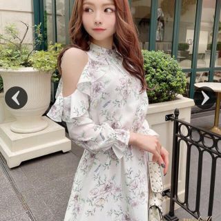 ミシェルマカロン フラワー マキシワンピース/ロングワンピース ミシェルマカロン フラワー マキシワンピース/ロングワンピース