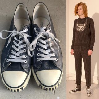 アンダーカバー(UNDERCOVER)のUNDERCOVER 13AW BRUIT レザー ジャックパーセル コンバース(スニーカー)