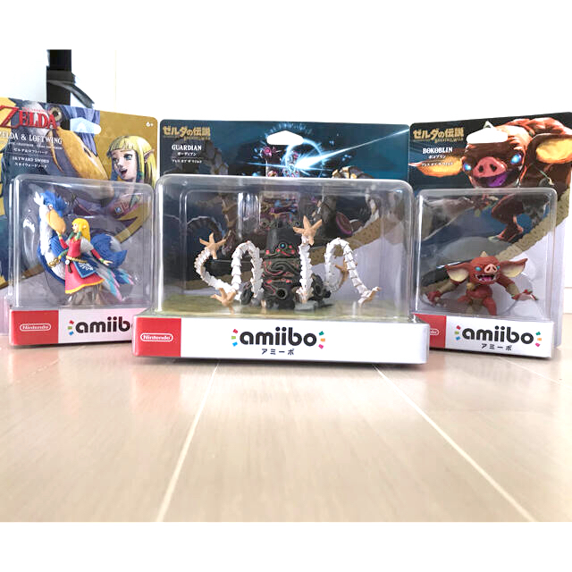 新品amiiboゼルダの伝説　ガーディアン、ボコブリン、ロフトバード