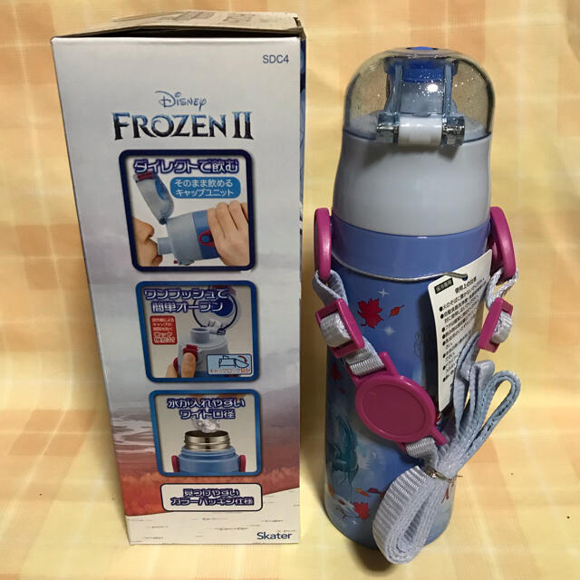 ★新品★アナ雪の女王★ステンレスダイレクトボトル470ml キッズ/ベビー/マタニティの授乳/お食事用品(水筒)の商品写真