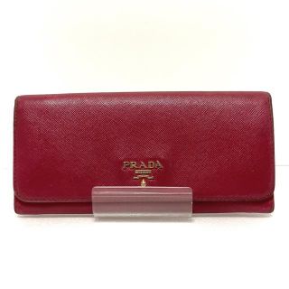 プラダ(PRADA)のPRADA(プラダ) 長財布 - ピンク レザー(財布)