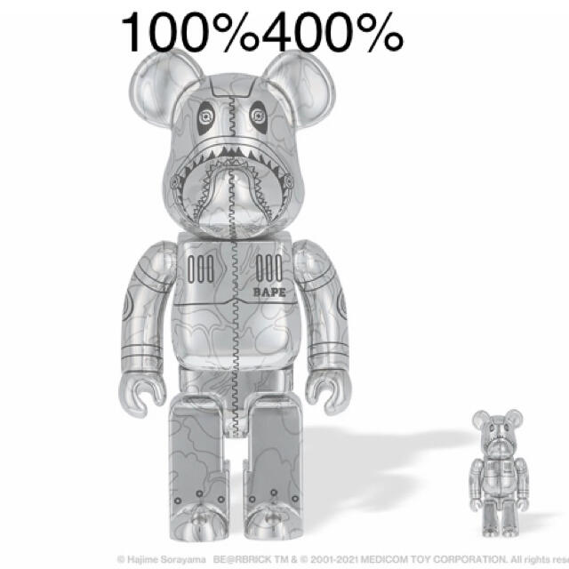 ベアブリックBAPE®SHARK X HAJIME SORAYAMA X BE@RBRICK