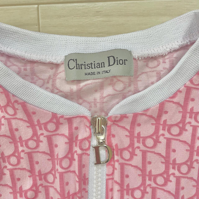 Christian Dior(クリスチャンディオール)のDIOR トップス ジップアップ ロゴ ピンク レディースのトップス(その他)の商品写真