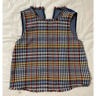 ザラ(ZARA)のZARA チェック　トップス(カットソー(半袖/袖なし))