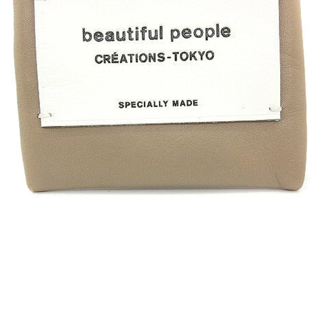 beautiful people(ビューティフルピープル)のビューティフルピープル スモールケース ロゴ 小物入れ ベージュ  メンズのファッション小物(その他)の商品写真