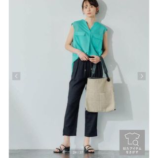 ユナイテッドアローズグリーンレーベルリラクシング(UNITED ARROWS green label relaxing)のグリーンレーベルリラクシング　リネン　イージーパンツ(カジュアルパンツ)