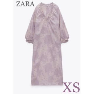 ザラ(ZARA)の【新品・未使用】ZARA フラワーミディ丈 ワンピース(ロングワンピース/マキシワンピース)