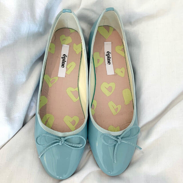 épine Heart lining ballet shoes（blue） レディースの靴/シューズ(バレエシューズ)の商品写真