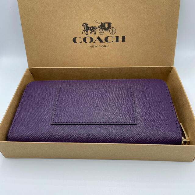 COACH(コーチ)の【新品】COACH コーチ 長財布 正規品 ジッピーウォレット　パープル　紫 レディースのファッション小物(財布)の商品写真