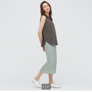 ユニクロ(UNIQLO)の未使用♪ユニクロ☆クレープジャージーT（ノースリーブ） (シャツ/ブラウス(半袖/袖なし))