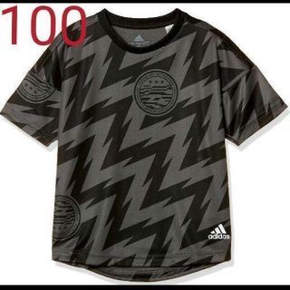 アディダス(adidas)の【新品】【サイズ：100】adidasキッズTシャツ(インスパイア黒)(Tシャツ/カットソー)