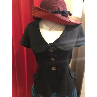 ヴィヴィアンウエストウッド(Vivienne Westwood)の最終値下げ！ヴィヴィアン定番オーブボタン半袖ジャケットM位オケージョン二階堂林檎(テーラードジャケット)