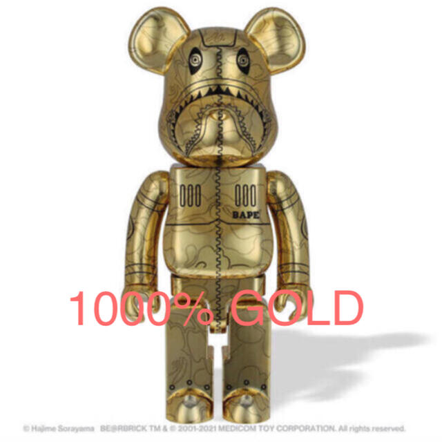BAPE SORAYAMA BE@RBRICK 1000% GOLD 新品未開封