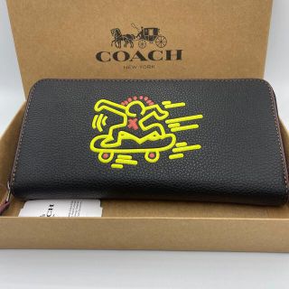 コーチ(COACH)の【新品】COACH コーチ 長財布 正規品 キース ヘリング コラボ ブラック(長財布)