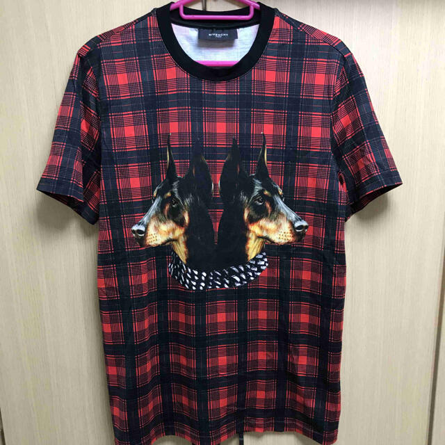 状態使用感も少ない美品です正規 Givenchy ジバンシィ ドーベルマン チェック Tシャツ