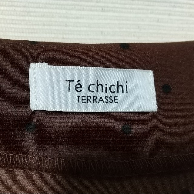 Techichi(テチチ)のNY様用　テチチ ドット柄 長袖 カットソー ブラウン レディースのトップス(Tシャツ(長袖/七分))の商品写真