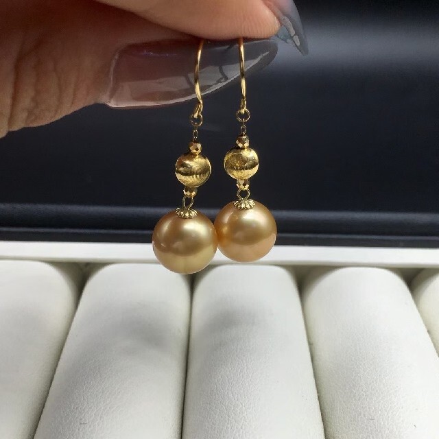 高級】天然南洋真珠 ゆらゆらピアス9-10mm k18 新品登場 www.toyotec.com