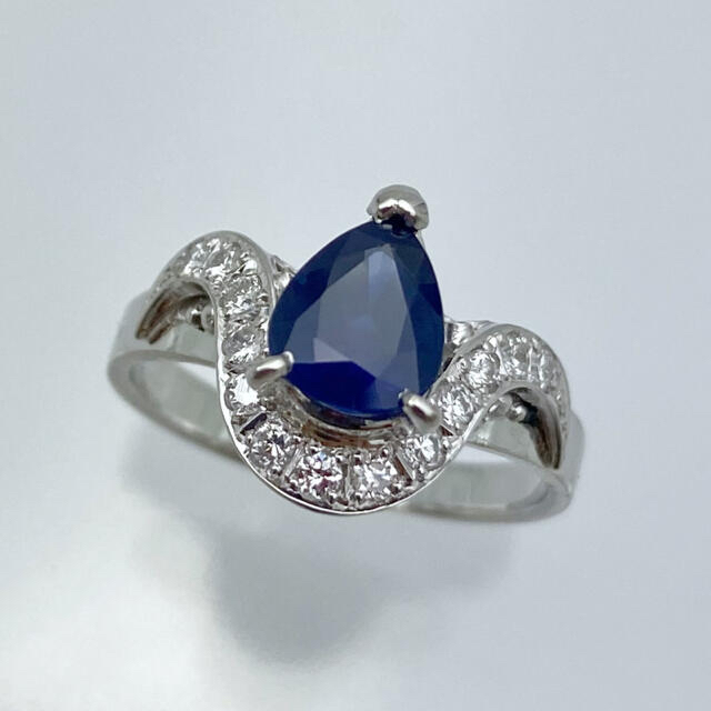 PT900 天然 サファイア 1.13ct ダイヤ 0.23ct リング PT900 天然 サファイア 1.13ct ダイヤ 0.23ct リング