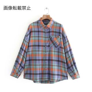 ザラ(ZARA)の🎐8月新作🍧5099◆レトロ チェック柄 シャツ ブラウス(シャツ/ブラウス(長袖/七分))