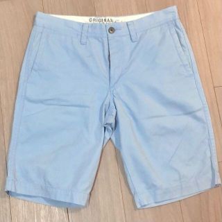 ユニクロ(UNIQLO)の【used】ユニクロ オリジナルハーフパンツ ブルー ウエスト79cm(ショートパンツ)