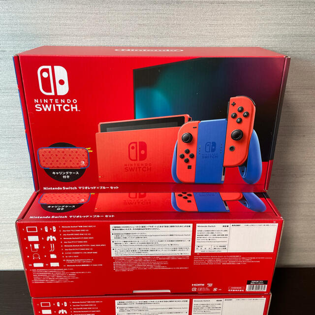 大人気新品 Nintendo Switch マリオレッド×ブルー 新品未開封 3台 ...