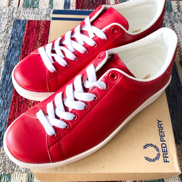 フレッドペリー　革靴　赤 RED