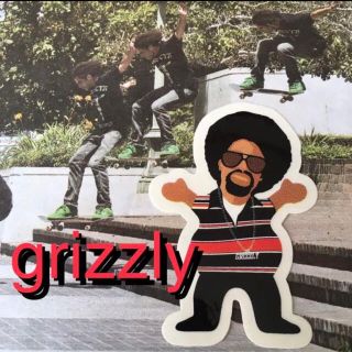 パウエル(POWELL)のgrizzlyスケートグリップUS限定激レアデザインiconステッカー(スケートボード)