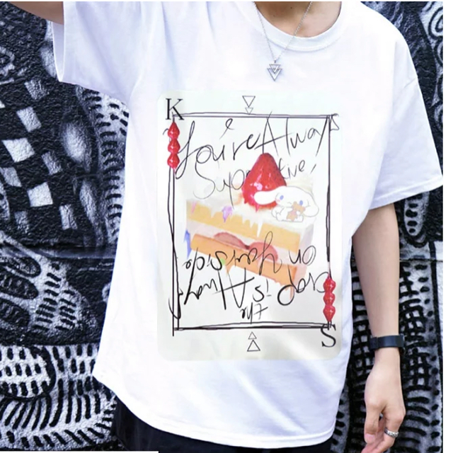 シナモロール × KINGLYMASKコラボＴシャツ６ 原宿 キングリーマスク