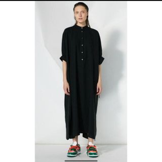 エンフォルド(ENFOLD)の完売品　BLACK ENFOLD TWILL BIG シルエットDRESS(ロングワンピース/マキシワンピース)