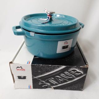 ストウブ(STAUB)のSTAUB　ラウンド　ミントグリーン(鍋/フライパン)