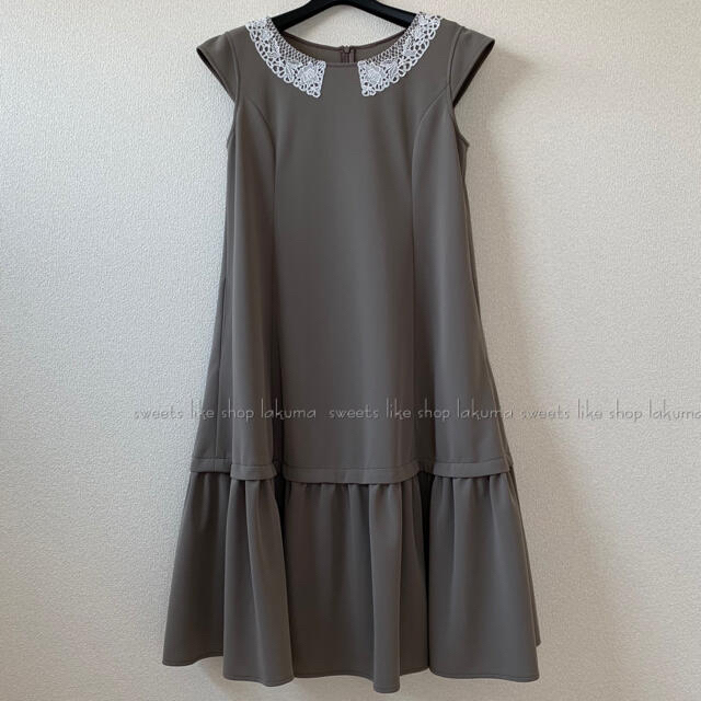 ❤︎2020❤︎洗える ルネ 白襟 ワンピース 34✧₊⁎⁺˳✧༚ 【返品?交換
