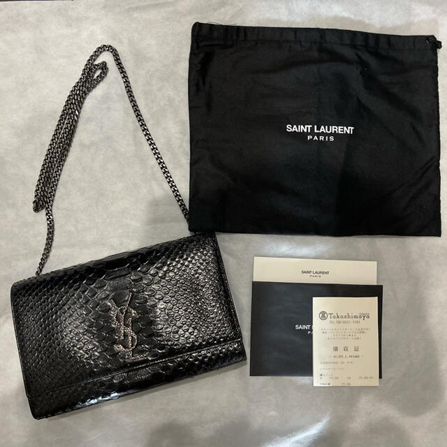 値引 Saint Laurent クロコ柄チェーンバック 【本物】値下げ中!サン